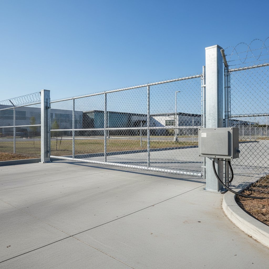 Warehouse dual swing gates