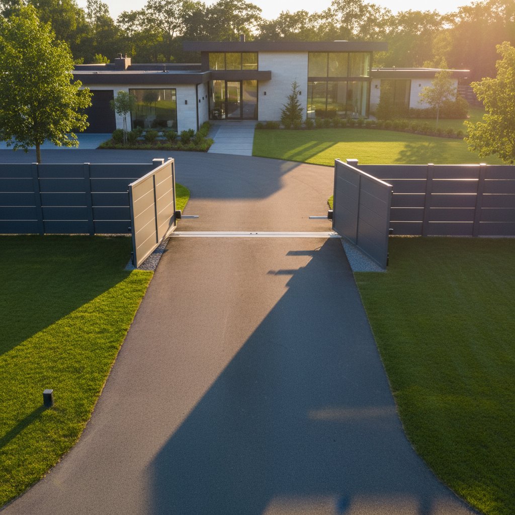 Factory perimeter security gates